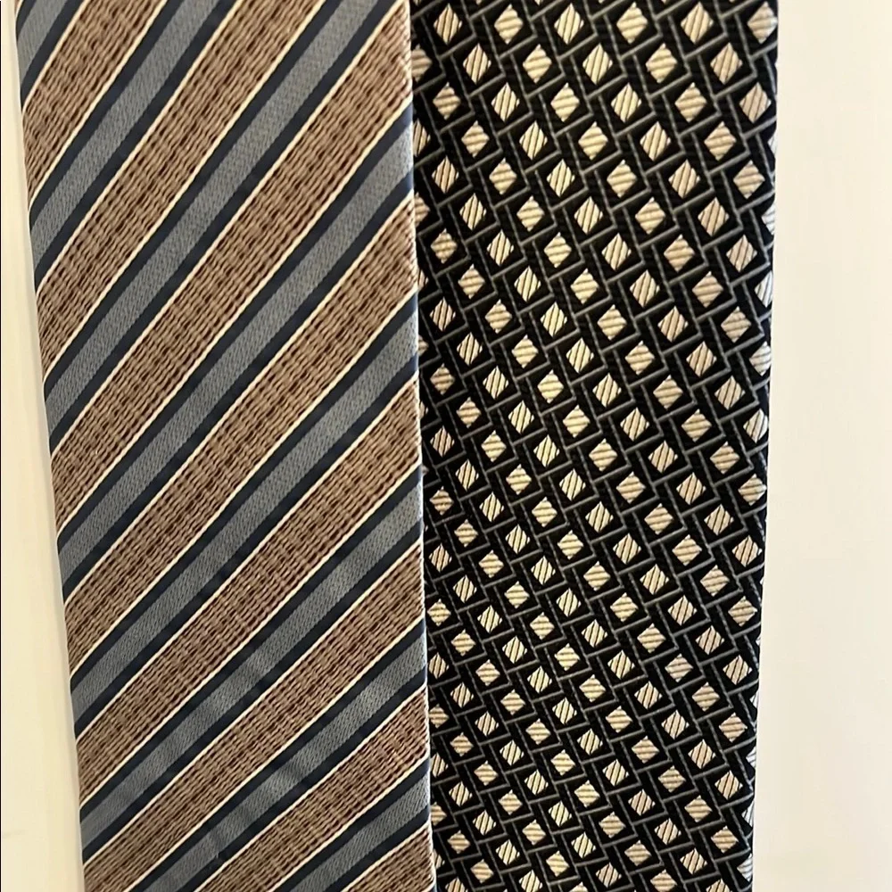 Elegant Striped Men's Ties - Black and Brown